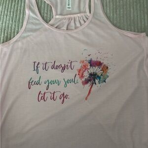 Bella Canvas White and Green Sleeveless Tank Top